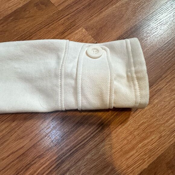 YMI Hooded Button Up Jacket Cream Colored Jacket | Size Large - Picture 13 of 13